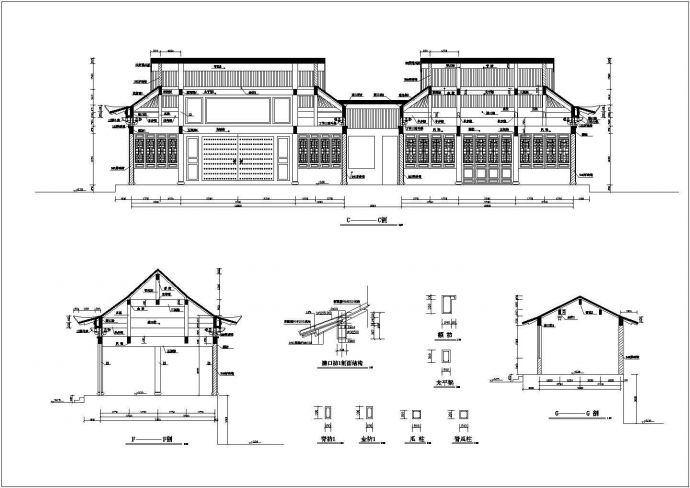 某地区罗汉堂仿古建筑详细设计施工方案CAD图纸_图1