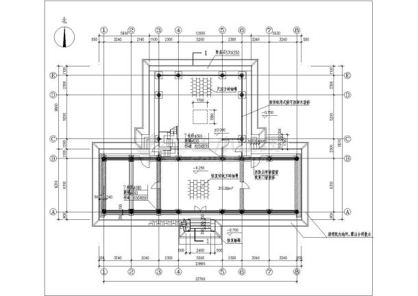 某地区厅楼古建筑设计详细方案施工CAD图纸-图二