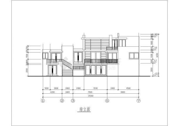 某三层框架结构现代风格新农村别墅设计cad全套建筑施工图（甲级院设计）-图二