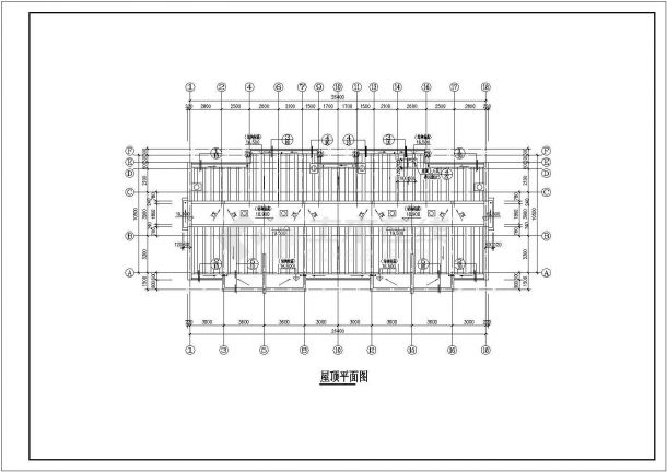 某长26.4米 宽10.5米 六层砖混结构二单元2户对称户型住宅设计cad全套建筑施工图（标注详细）-图一