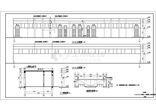 某长30.48米 宽6.98米 单层192平米砌体结构县中学公厕设计cad全套建施图【含设计说明】-图二