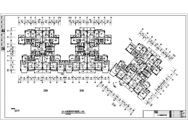 综合楼全套电气施工图cad图纸-图二