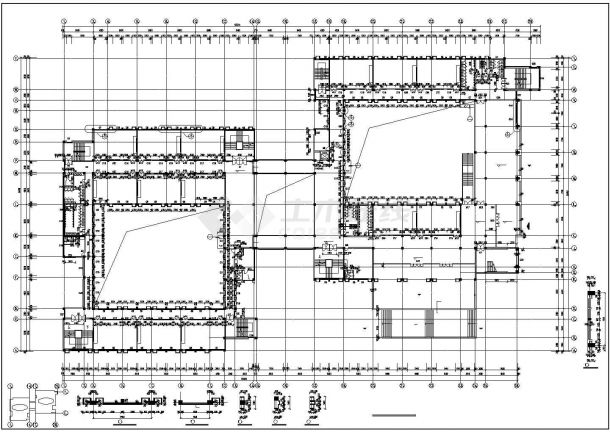 某大学教学楼建筑施工CAD设计图纸-图二