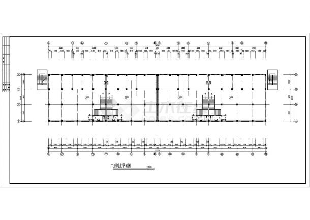某长59.35米 宽12.84米 5层框架结构单身宿舍楼设计cad全套建筑施工图【甲级院设计】-图二