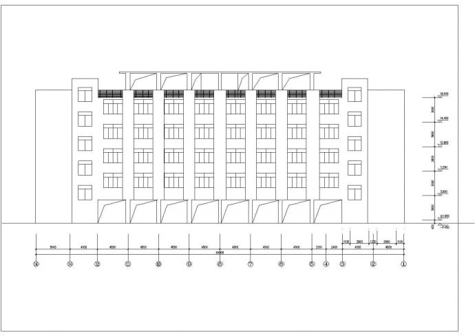 某五层教学楼建筑方案设计图._图1