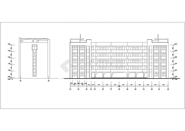 某五层教学楼建筑方案设计图.-图二