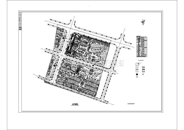红线内用地219467平米总户数1565户小区建筑规划平面图图纸-图一