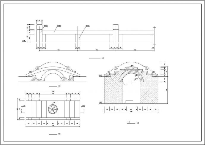 多张经典仿古中式廊桥建筑设计CAD图纸_图1
