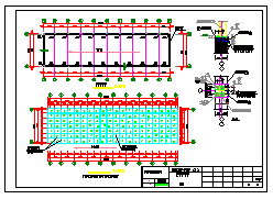地下车库入口框架结构雨棚钢结构cad施工图纸_图1