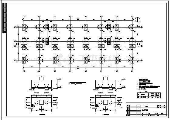 土木工程毕业设计_2900平米某六层框架结构综合楼结施cad图(含计算书，毕业设计)-图二
