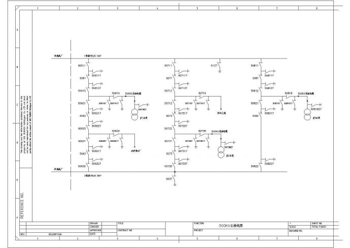 某500KV电站主接线CAD详细图_图1