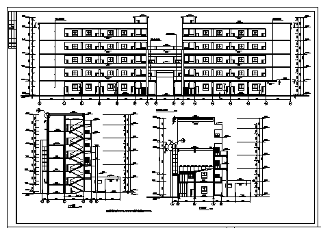 土木工程毕业设计_3200平米某五层框结构架综合教学楼建施cad图(含计算书，毕业设计)-图一