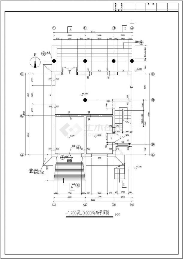 别墅设计_20套欧式风格别墅建筑施工CAD图-图一