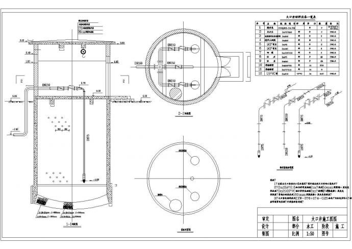 大口井 直径3米设计 施工图_图1