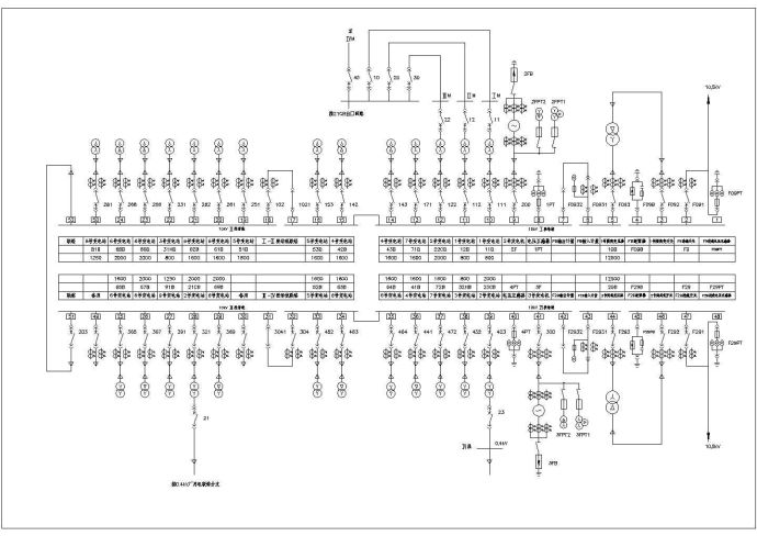 某电厂10KV高压CAD系统图_图1