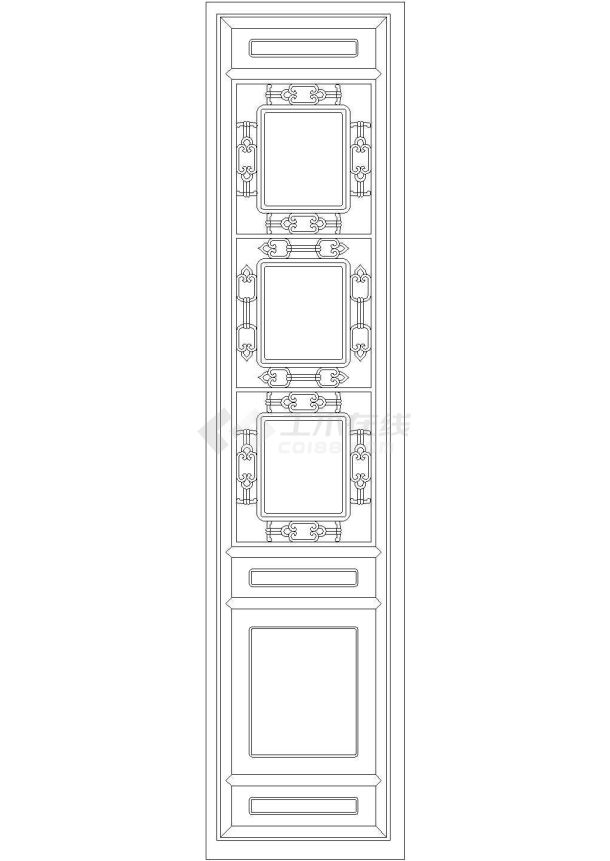 经典热门常用的仿古门+屏风设计CAD图纸（20种）-图一