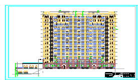 湖南省某地14层框架结构综合商业办公楼建筑cad设计施工图纸-图二