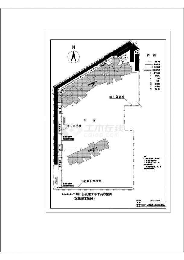 7万平方米32层剪力墙结构商业楼建筑施工cad图（含毕业设计）-图二