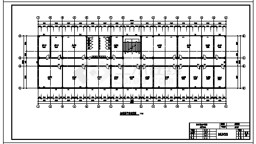 土木工程毕业设计_办公楼设计_4300平方米某五层办公楼建施cad图(含计算书，毕业设计)-图二