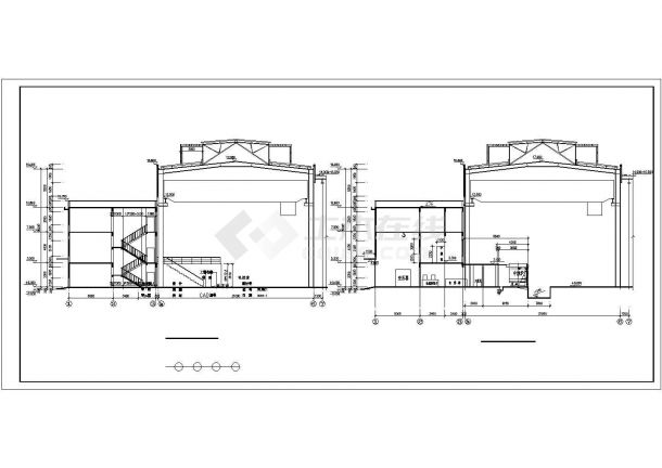 某地标准大型熔炼车间建筑详细设计方案施工CAD图纸-图一