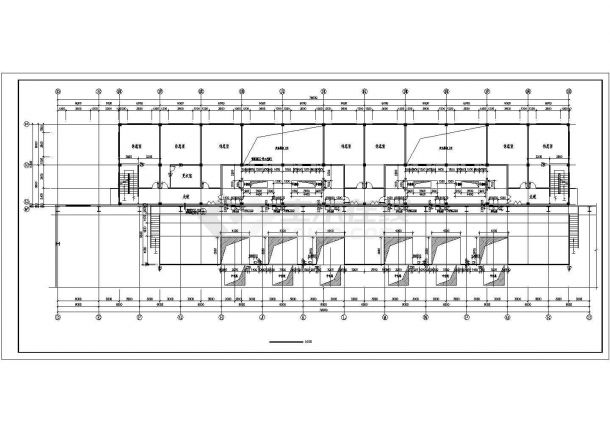 某地标准大型熔炼车间建筑详细设计方案施工CAD图纸-图二