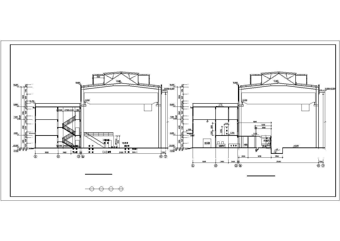 某地标准大型熔炼车间建筑详细设计方案施工CAD图纸