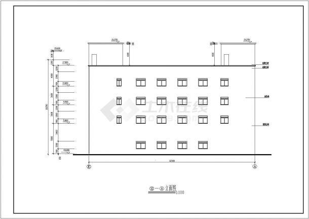 厂房设计_某地带天车多层厂房建筑详细设计方案施工CAD图纸-图二