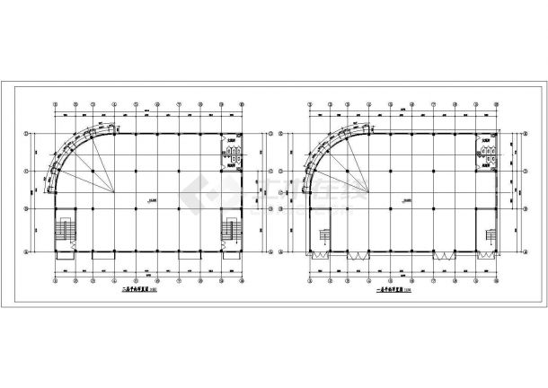 厂房设计_某地区二层工业厂房建筑详细设计方案施工CAD图纸-图一