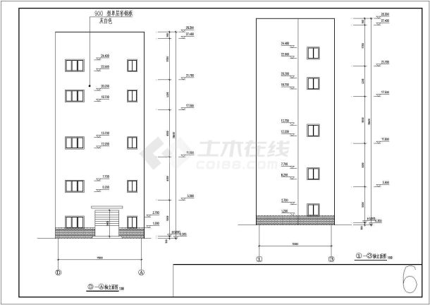 厂房设计_某地区高层钢结构厂房建筑详细设计方案施工CAD图纸-图一