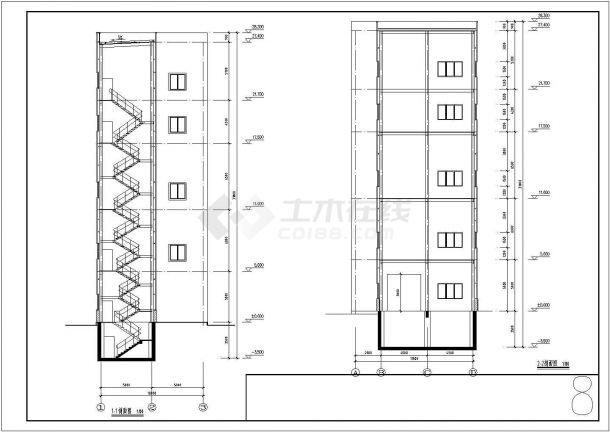 厂房设计_某地区高层钢结构厂房建筑详细设计方案施工CAD图纸-图二