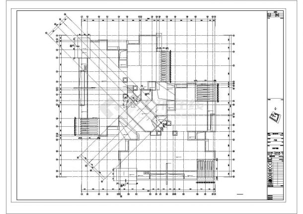 三十三层住宅建筑施工平立面CAD参考图-图一
