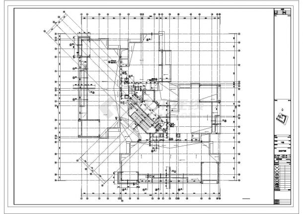 三十三层住宅建筑施工平立面CAD参考图-图二