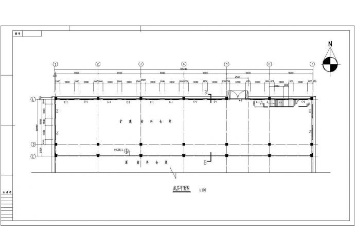 某地区仓库建筑详细设计方案施工CAD图纸_图1