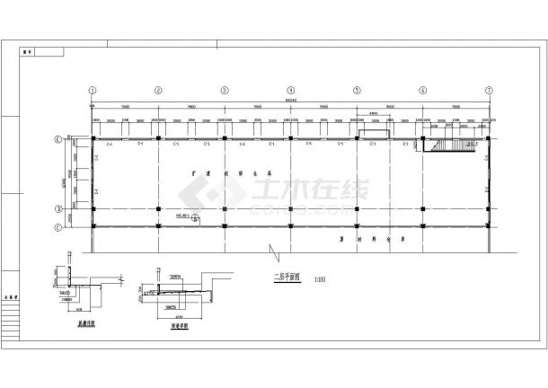 某地区仓库建筑详细设计方案施工CAD图纸-图二