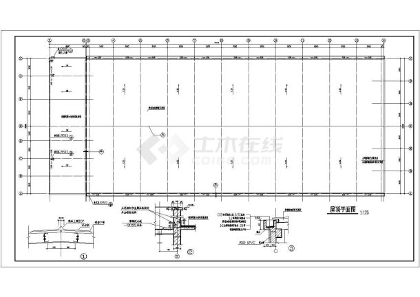 某地区工业车间建筑详细设计方案施工CAD图纸-图二