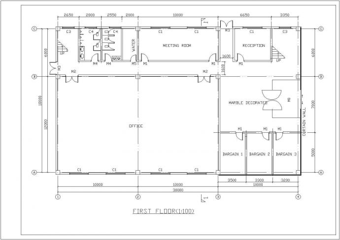 某地区工业大型车间建筑详细设计方案施工CAD图纸_图1