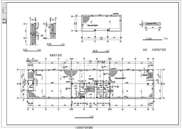 厂房设计_某地区厂房两车间建筑详细设计方案施工平立剖CAD图纸-图二
