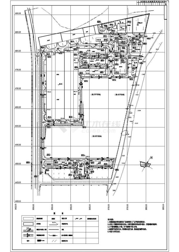 某地区厂区建筑规划总详细设计方案施工CAD图纸-图一