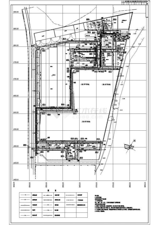 某地区厂区建筑规划总详细设计方案施工CAD图纸-图二