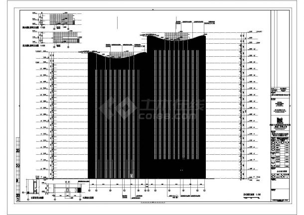 某高层剪力墙结构商业楼设计cad全套建筑施工图（含结构设计，含给排水设计）-图一