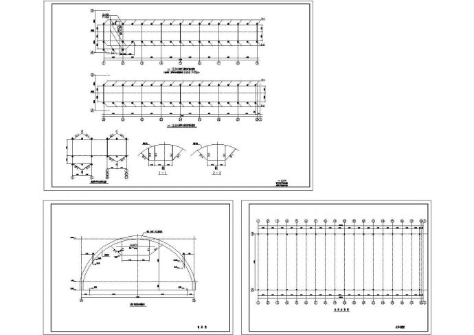 某小区网架结构筑设计全套CAD图_图1