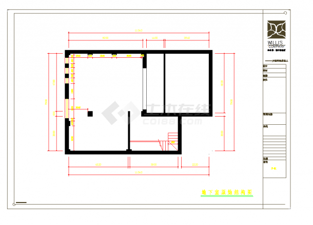 江苏现代风格400㎡联体别墅装修施工图CAD图纸-图二