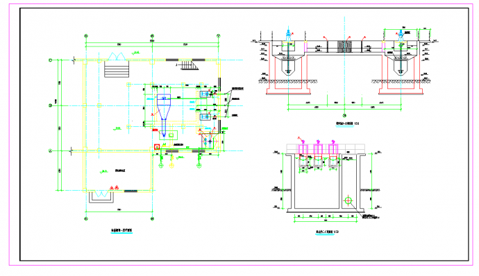 某地涿州市某城市污水处理厂工艺部分全套CAD图纸_图1