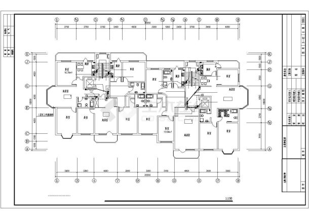 12层短肢剪力墙结构住宅电气设计施工cad图，共二十一张-图一