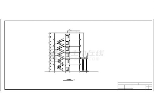 5040平米六层框架结构综合楼毕业设计（计算书、建筑、结构图）-图一