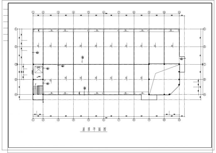 2677.9平米三层框架结构办公楼毕业设计（含建筑结构施工图、平面图、进度图、网络图）_图1
