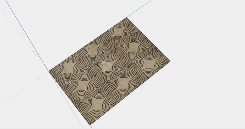 中式螺旋纹布艺地毯SU模型-图二