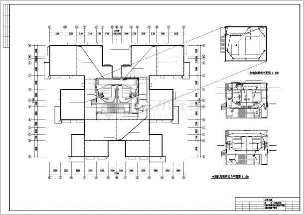 三十层住宅电气剖面CAD参考图-图二