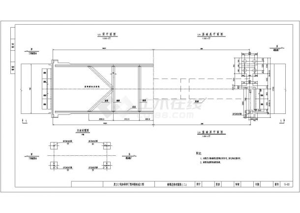 某70米跨径预应力系杆钢管混凝土拱桥设计cad全套施工图【含设计说明，41个CAD文件 】-图二