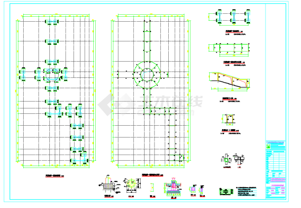 某地风雨连廊钢结构图CAD图纸-图二